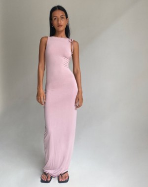 Motel Rocks Elinor Women's Maxi Dress Pink | TRF9628KL