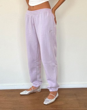 Motel Rocks Em Women's Joggers Purple Grey | VDT907HL