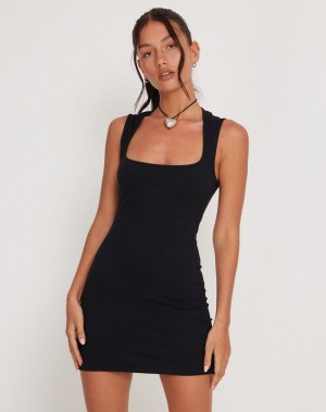 Motel Rocks Jinsuen Bodycon Women's Mini Dress Black | YTM986NU