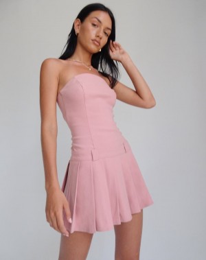 Motel Rocks Payoda Bandeau Women's Mini Dress Pink | ZFL3495CE