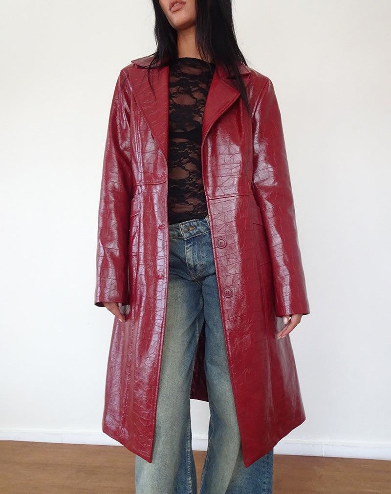 Motel Rocks Abigail Women's Coats Red | ATN2782WX