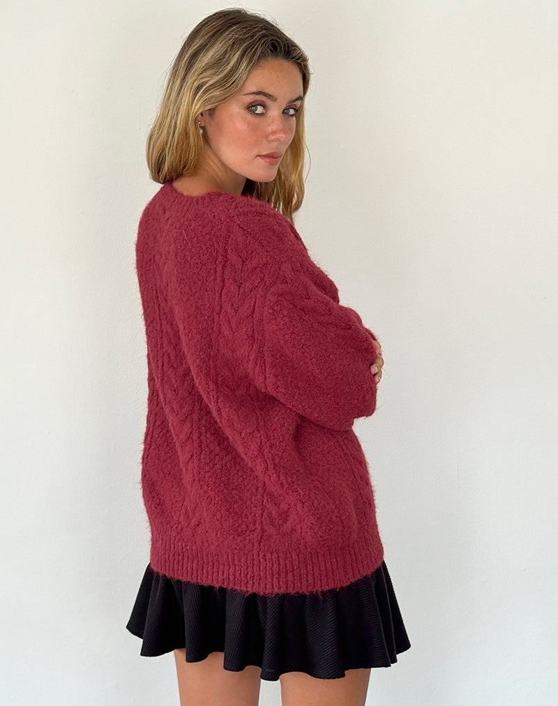 Motel Rocks Aceso Women's Cardigan Red | HJG5100YI