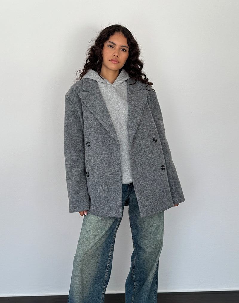 Motel Rocks Binaiya Oversized Women\'s Blazers Grey | YJG1899NG