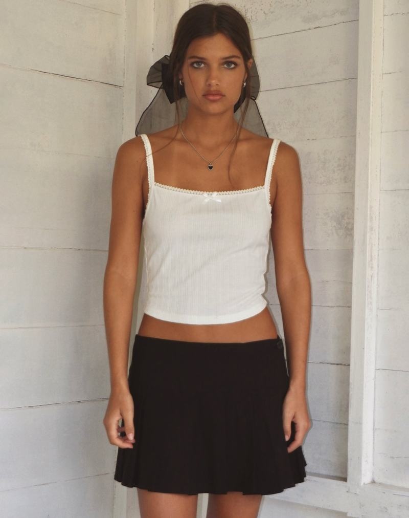 Motel Rocks Brynn Cami Women\'s Cropped Tops White | GIF9875EQ