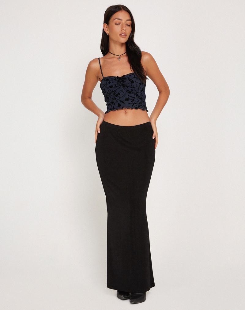 Motel Rocks Halusi Women's Cropped Tops Black | ZSN5968ID