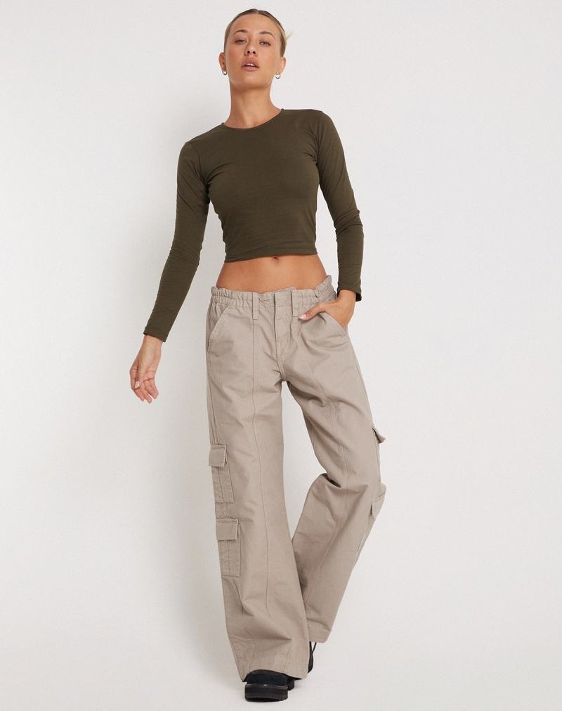 Motel Rocks Hansa Cargo Women's Trousers Grey | KLI7272GI