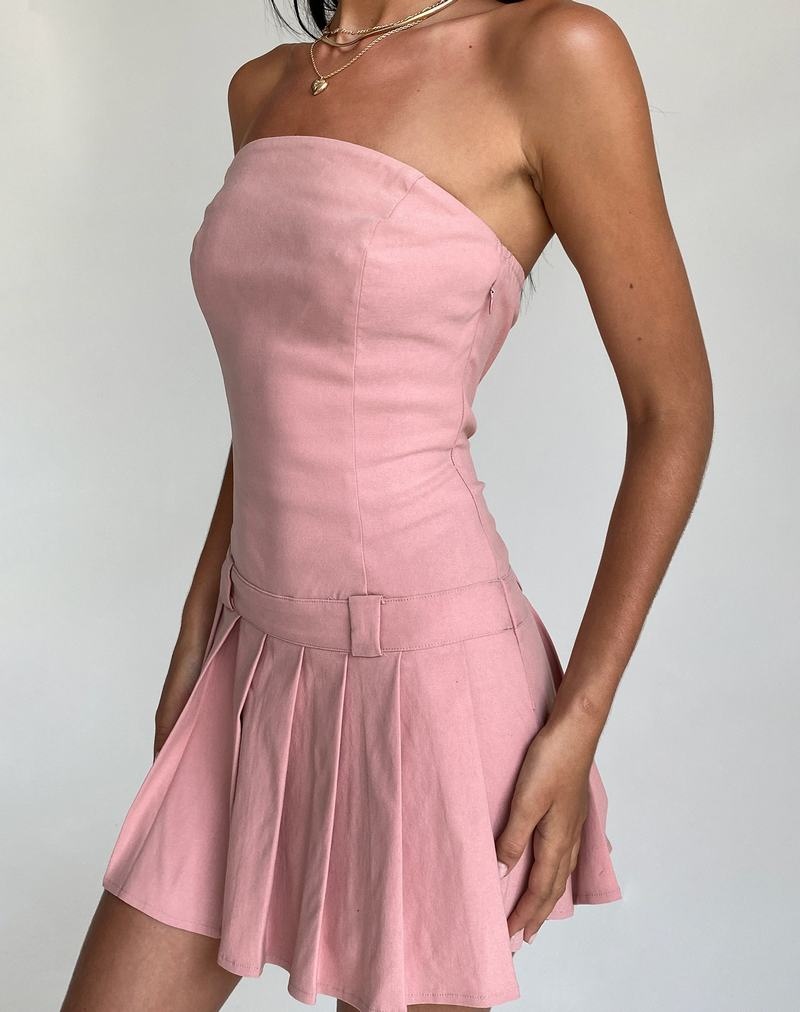 Motel Rocks Payoda Bandeau Women's Mini Dress Pink | ZFL3495CE