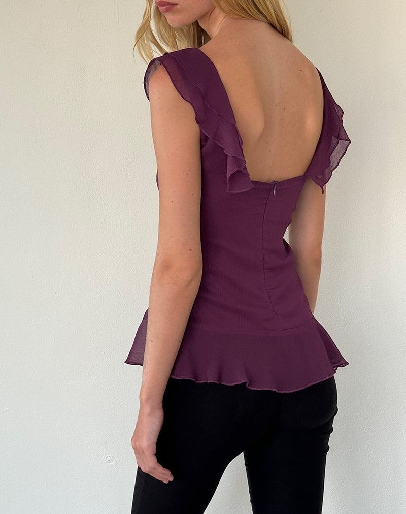 Motel Rocks Piro Women's Vest Purple | RMP9689CM