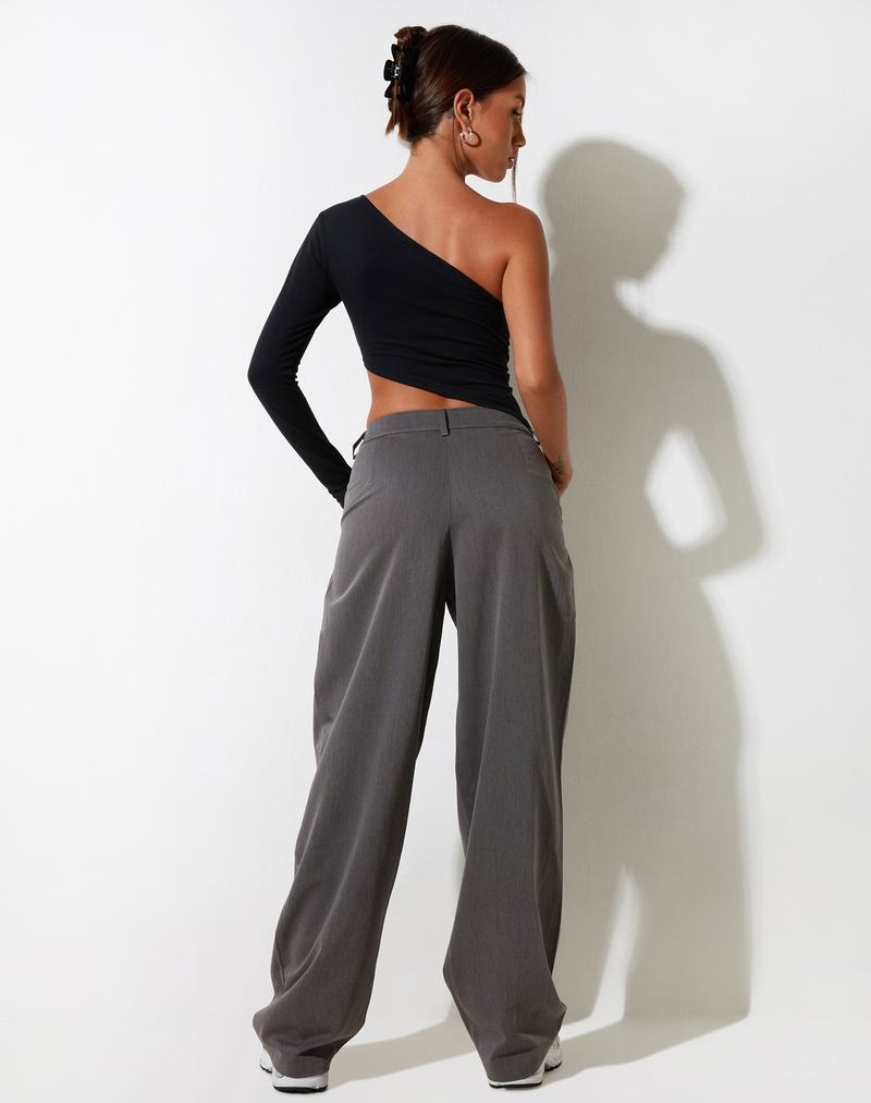 Motel Rocks Sakaria Wide Leg Women's Trousers Grey | ZVG2311RB